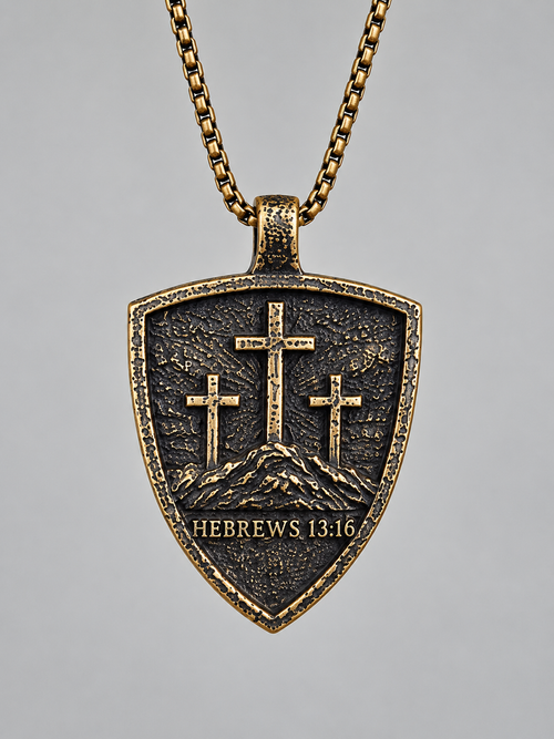 Brass Oxidized Pendant